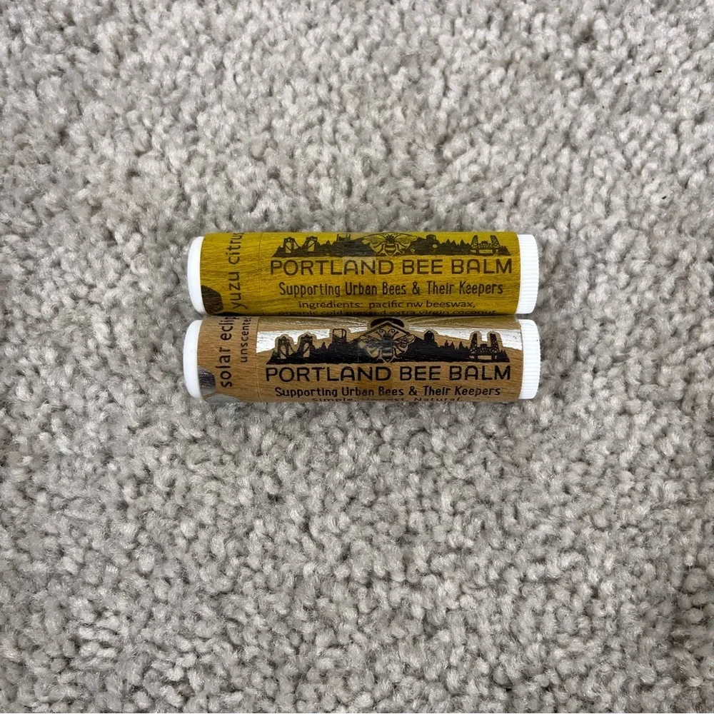 🤍Portland Bee Balm Solar Eclipse Lip Balm 2 Pack Spf 15 Local Small Business 🤍